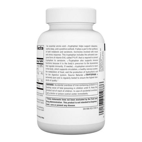 Source Naturals, L-Tryptophan, 500 mg, 120 Tabs Source Naturals