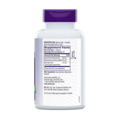 Natrol, Glucosamine Hyaluronic Acid And MSM, 90 Caps