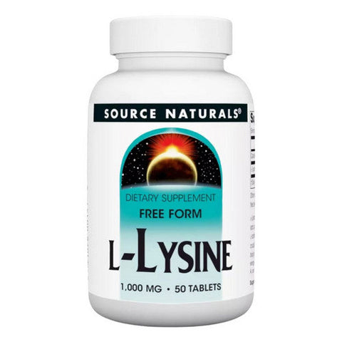 Source Naturals, L-Lysine, 1000 mg, 50 Tabs Source Naturals