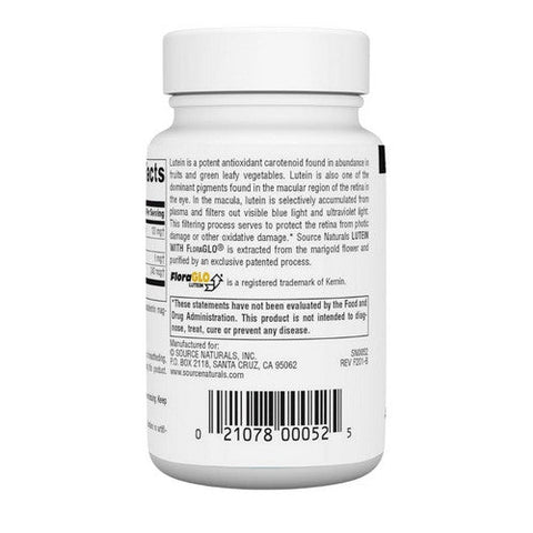 Source Naturals, Lutein, 6 mg, 90 Caps Source Naturals
