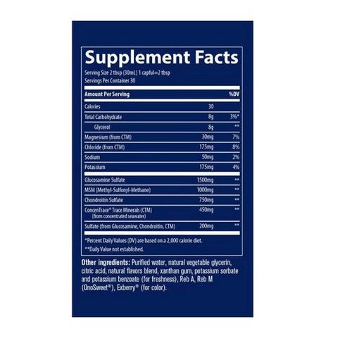 Trace Minerals, Glucosamine/Chondroitin/Msm Blueberry, 32 oz