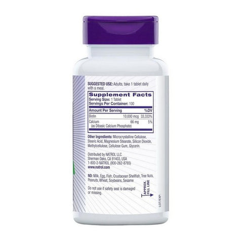 Natrol, Biotin, 10,000 Mcg, 100 Tabs Natrol