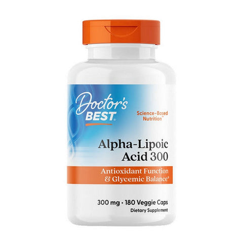 Doctors Best, Alpha-Lipoic Acid 300, 300 mg, 180 Veggie Caps Doctors Best