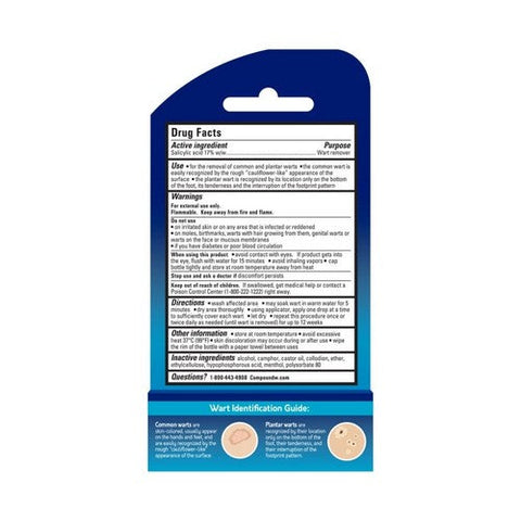 Compound W, Wart Remover Salicylic Acid Fast Acting Liquid Maximum Strength, 0.31 Oz