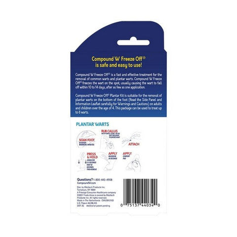 Compound W, Wart Remover Freeze Off Plantar Kit, 8 Count Compound W